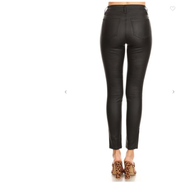 NWT Vegan leather skinny moto pants - Picture 6 of 10